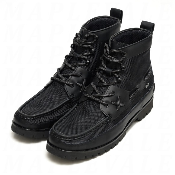Polo Ralph Lauren Ranger Mid Ballistic Nylon Boots Men\'s Sz 9.5 Black Oxford NIB main image 11